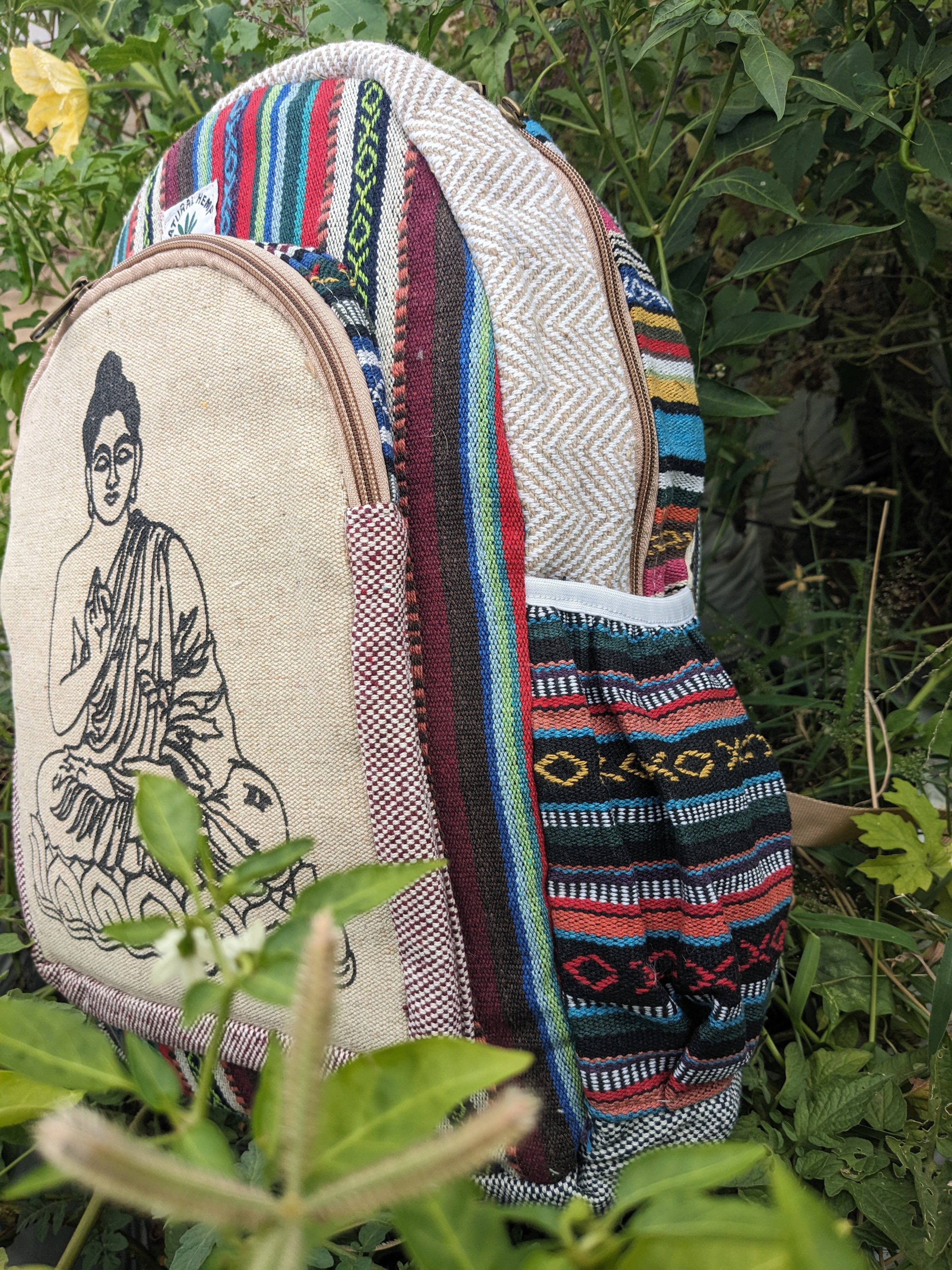 Buddha Printed | Hemp Backpack