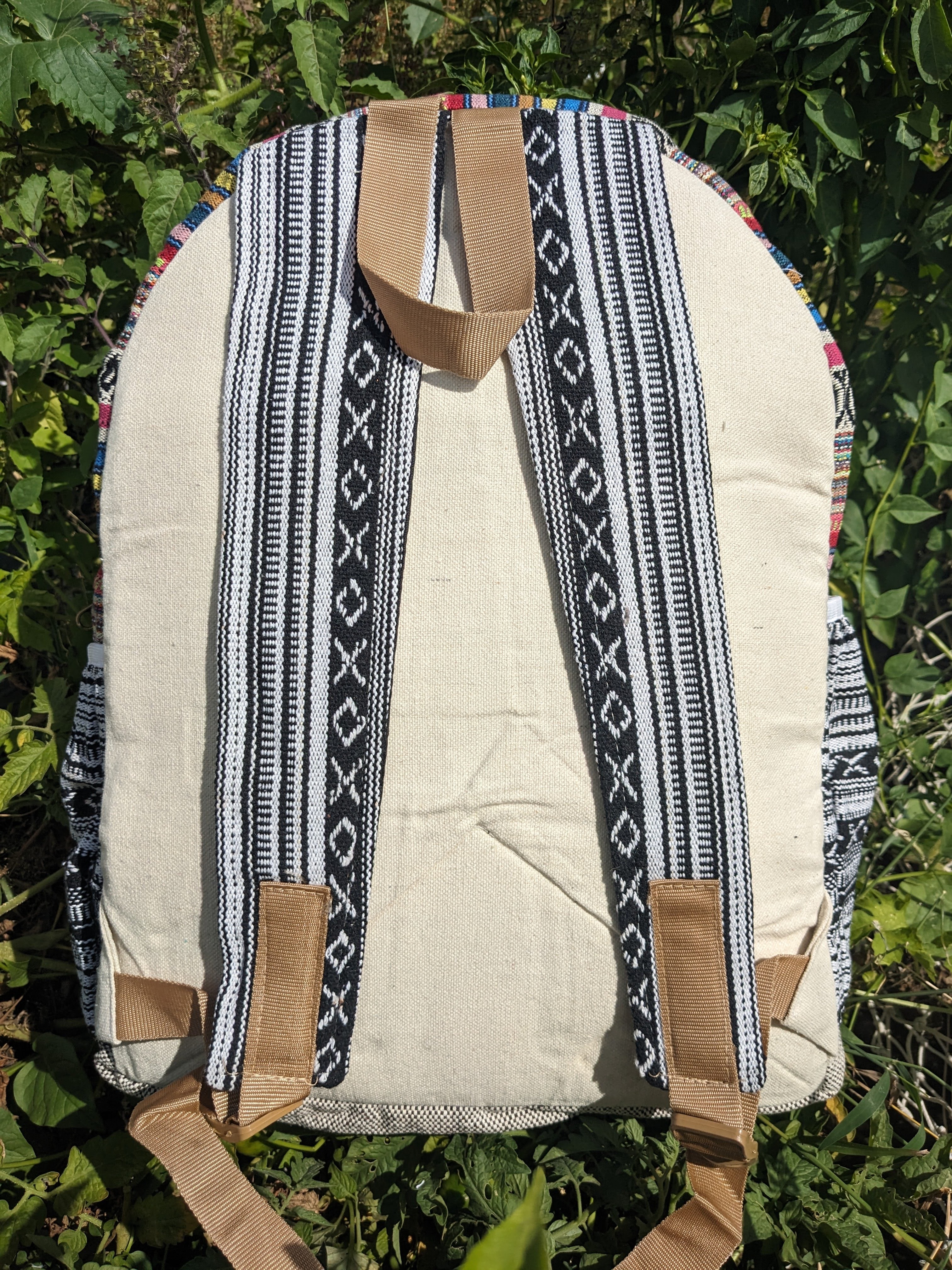 Dream Catcher Black Printed | Hemp Backpack