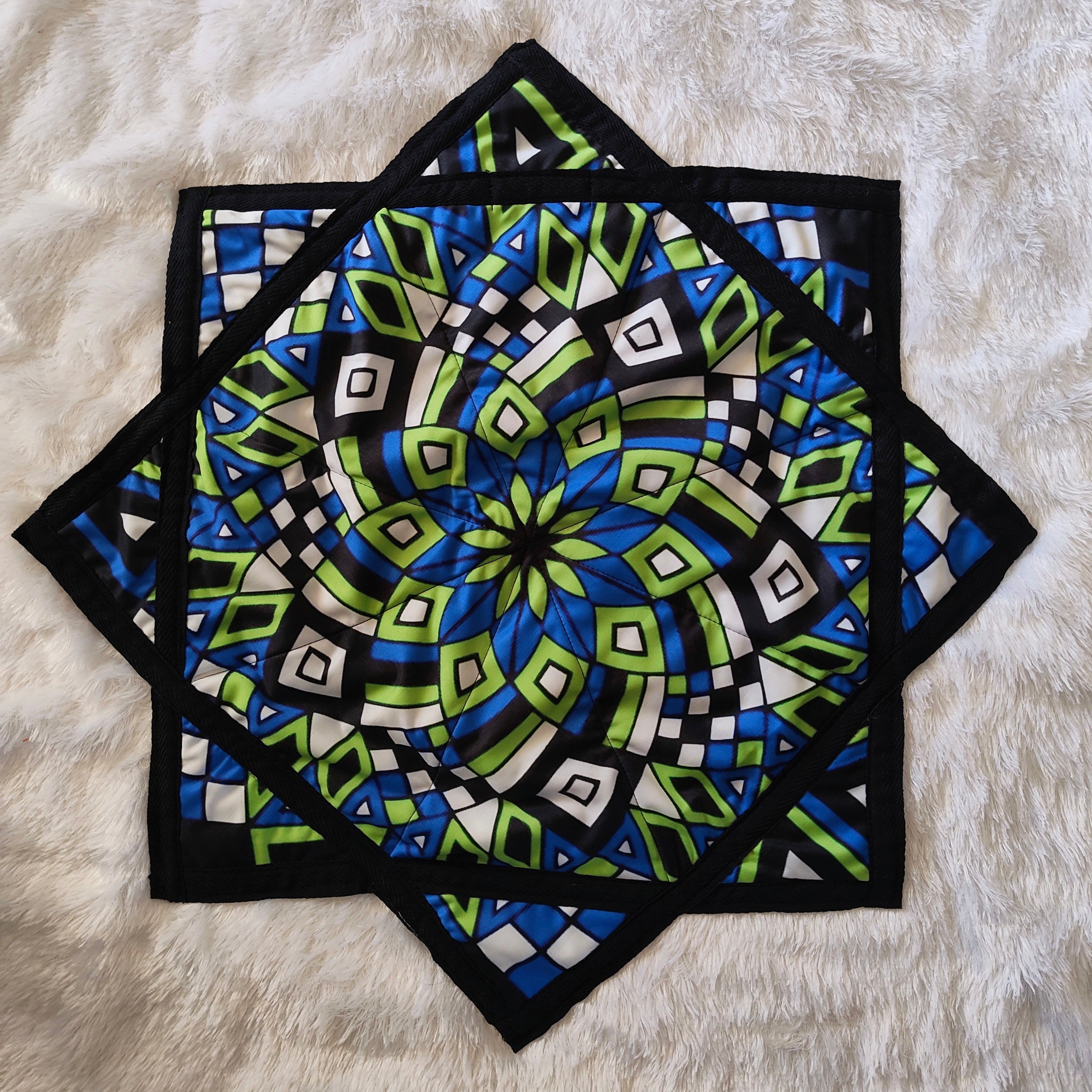 Black and Green Trippy Dapostar l Neon Spinning Cloth