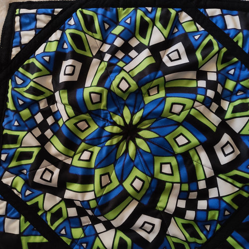 Black and Green Trippy Dapostar l Neon Spinning Cloth